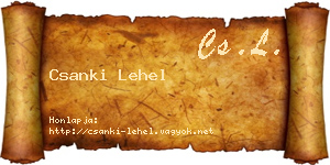 Csanki Lehel névjegykártya
